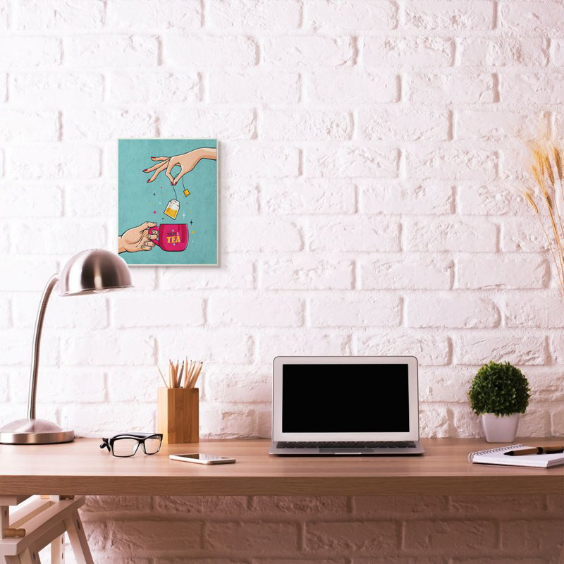 «You and Me Tea Vintage Comic Book Design» par Ester Kay, impression sur toile, H 15 po x l 10 po x P 0,5 po, Bois