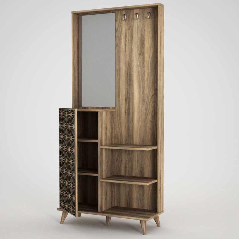 Hartranft Hall Tree 89cm Wide with Shoe Storage