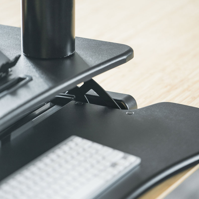 Adjustable Standing Desk Converter, Black, 37.40" W x 16.1" D