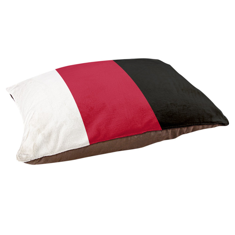 Coussin Ohio Football, Grand (l 40 po x P 30 po x H 6,5 po), Milieu rouge / noir