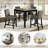5-Piece Counter Height Square Dining Table Set with 4 Upholstered Chairs