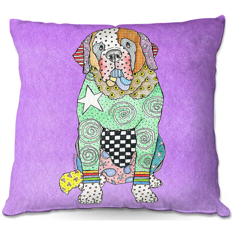  Coussin Couch Saint Bernard, 16 po x 16 po, Violet