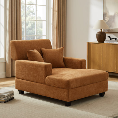 Chaise longue rembourrée en tissu 39,76 po