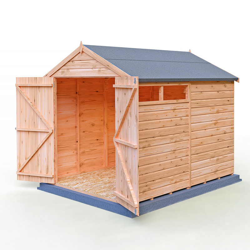Langley 8 ft. W x 6 ft. D Wooden Storage Shed