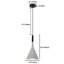 Luminaire suspendu moderne en béton industriel, abat-jour conique H 10,2 po x l 6,3 po, cordon réglable de 47 po, ampoule E26 exclue
