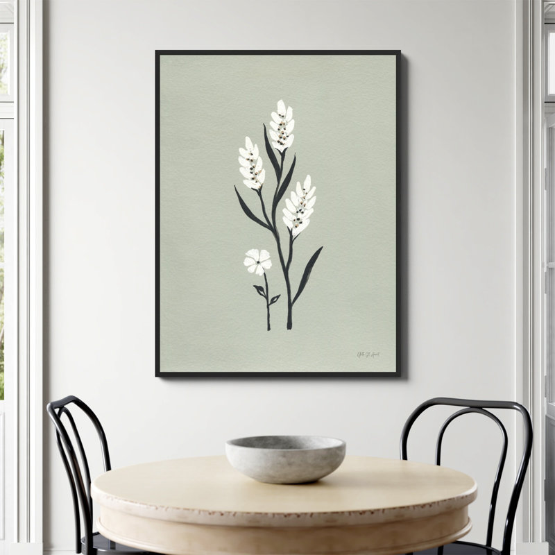 «Petite Floral III» d'Yvette St. Amant, Papier avec cadre simple noir, Non, H 48 po x l 36 po