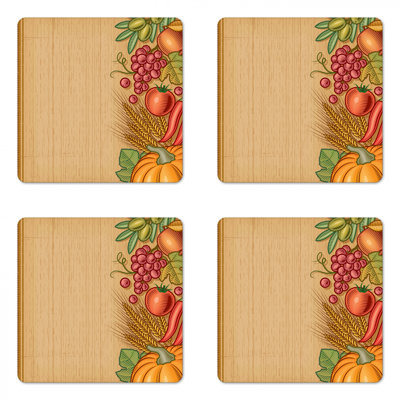 Square 4 Piece Coaster Set