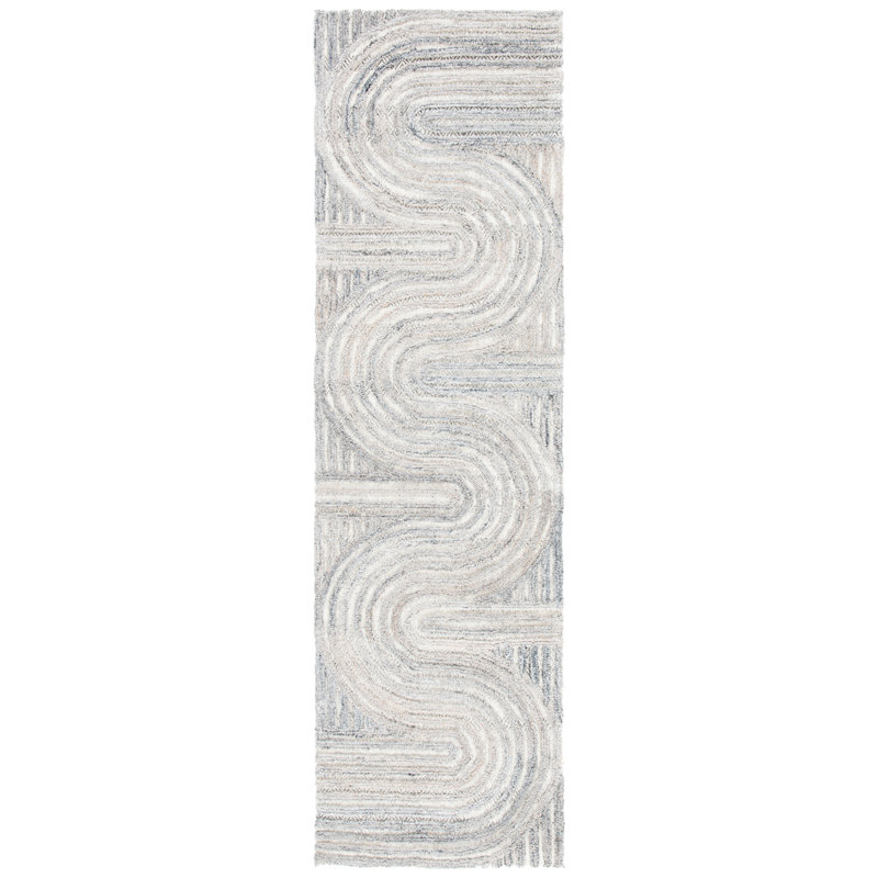 Rosalind Abstract Wool Hand Tufted Area Rug, Runner 69 x 244cm