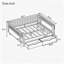 Lit plateforme double en bois pour enfants, lit double en bois à profil bas avec rails blanc-2060483069-2060483068