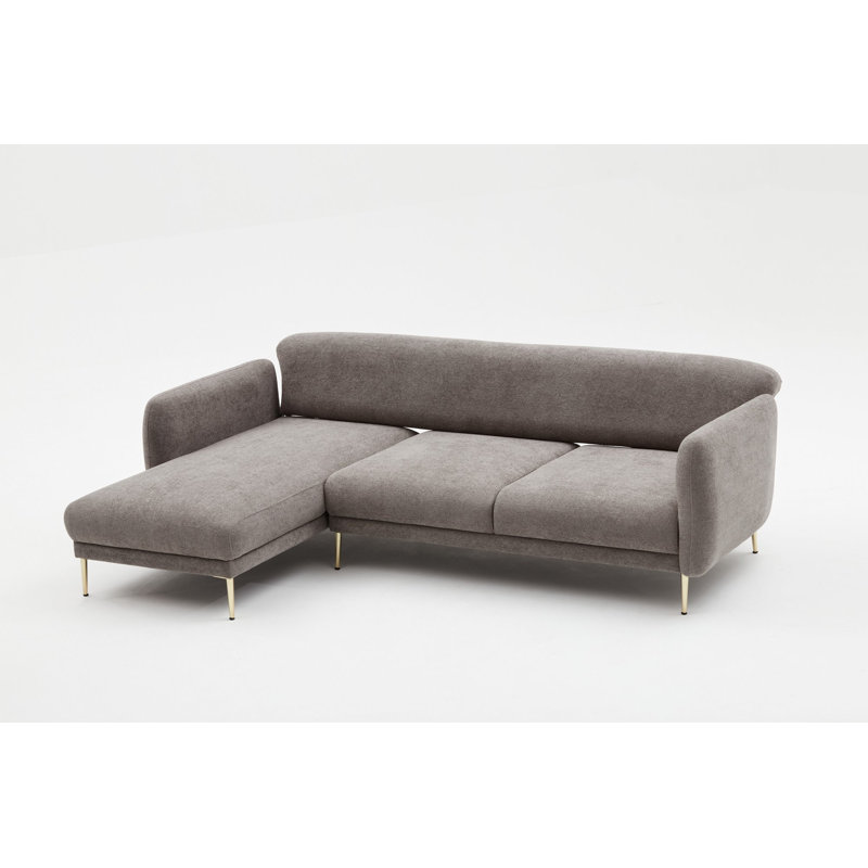 Canapé-lit tapissier Darron, 100 % polyester gris