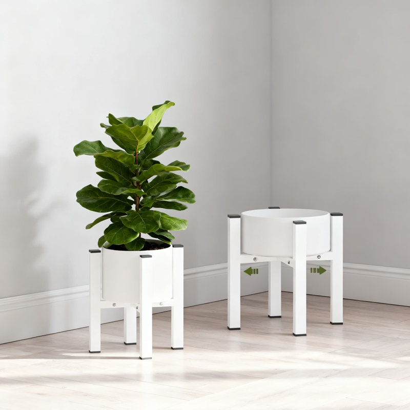 Support pour plante réglable en métal robuste et support multifonctionnel pour jardinières, pots à fleurs, distributeurs de boissons et articles ménagers