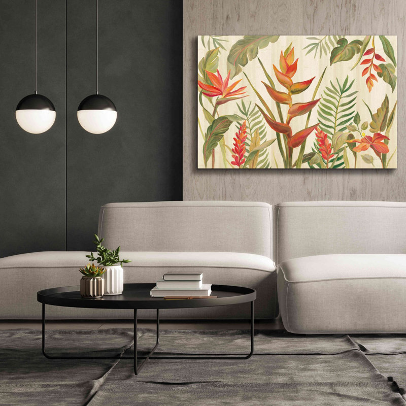 «Tropical Garden VII» par Silvia Vassileva, art mural sur toile, H 40 po x l 60 po x P 1,5 po