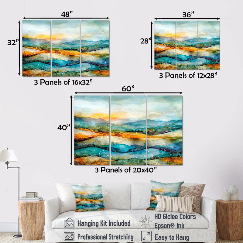 «Whispers In The Wind Abstract Prairies II», H 28 po x l 36 po, Impression sans cadre en métal, Does Not Apply
