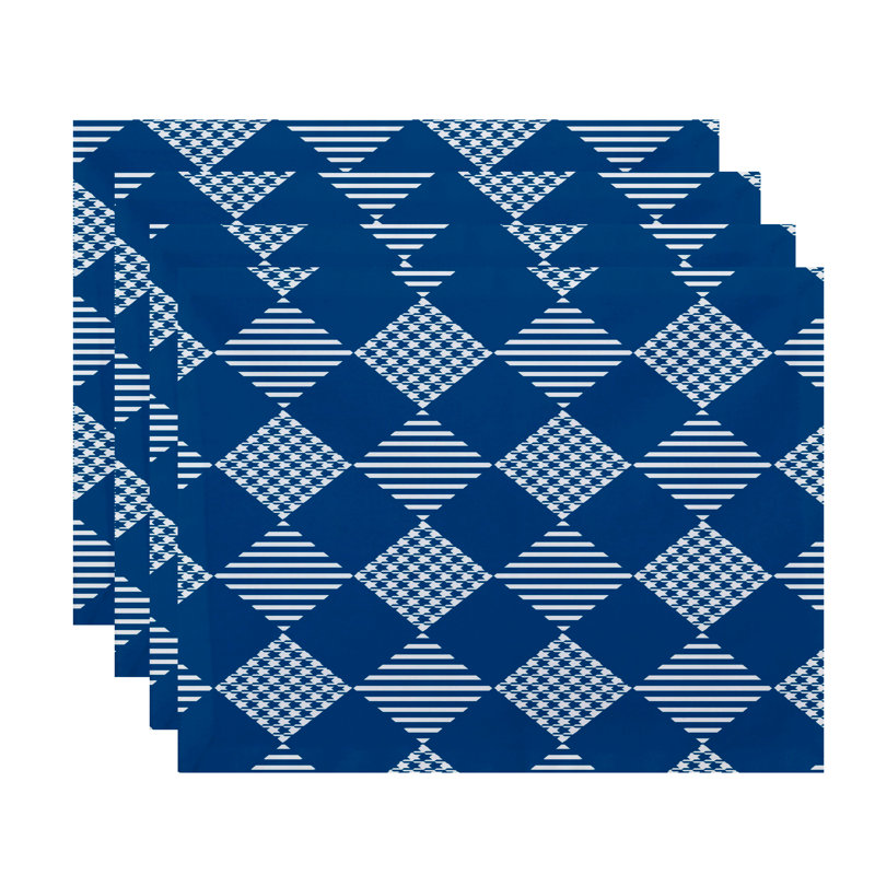 Ensemble de napperons 4 pièces, Bleu sarcelle
