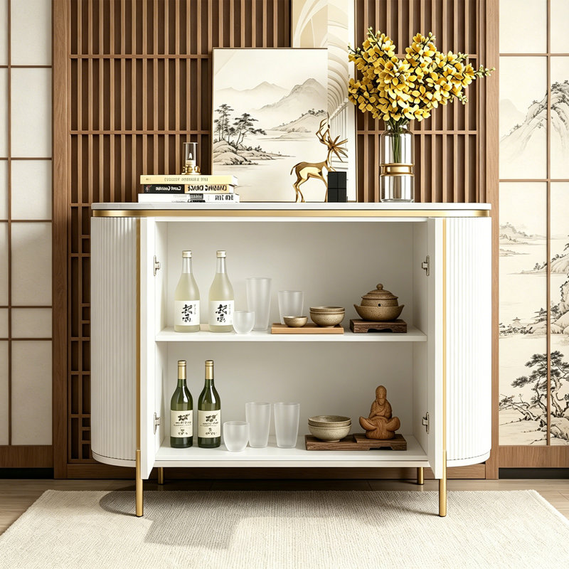 Buffet de 47,2 po de largeur Letcher, Crème
