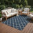 Aganlane Nautical Rope Lattice Navy/ Ivory Indoor/Outdoor Area Rug-1597992687