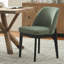 Chaise de salle à manger rembourrée en polyester 19,5 po avec pieds en bois massif noir (ensemble de 6)-923740-923741
