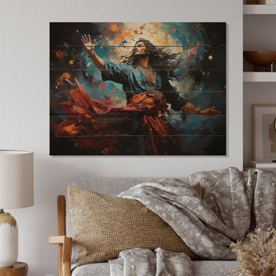 Danse de l'hindouisme de Shiva sur bois