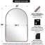 Miroir de salle de bain Malisa Cadre épais en acier inoxydable-1468922839-1416112313