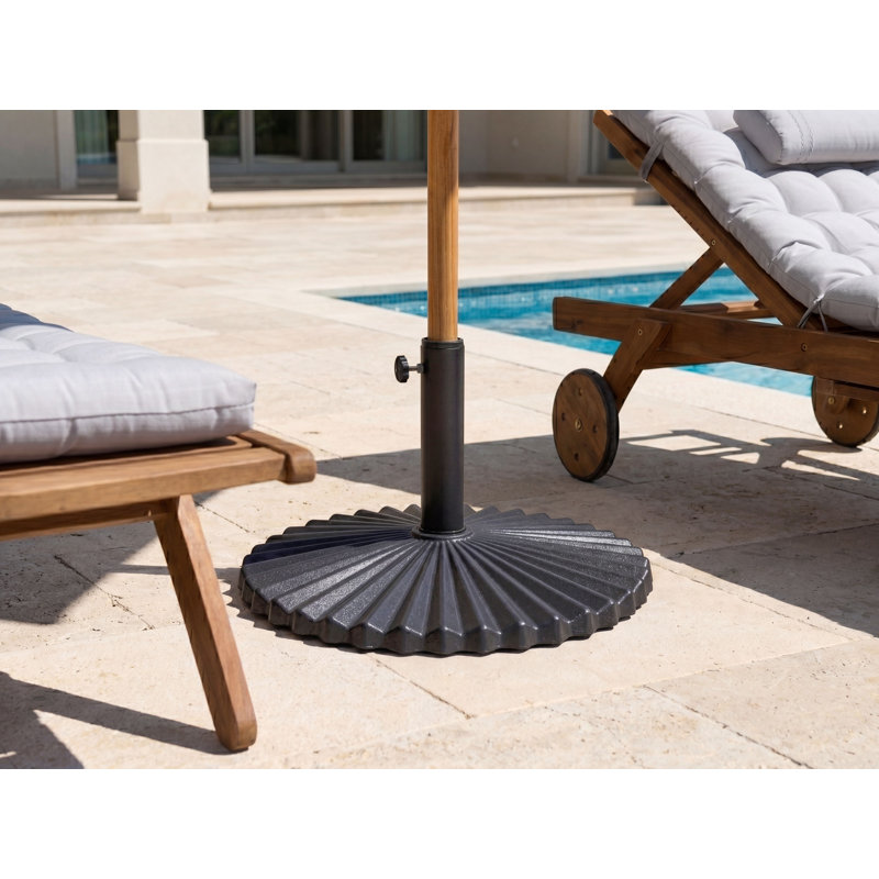 Parasol Base CAREZZA Round Black 21 kg