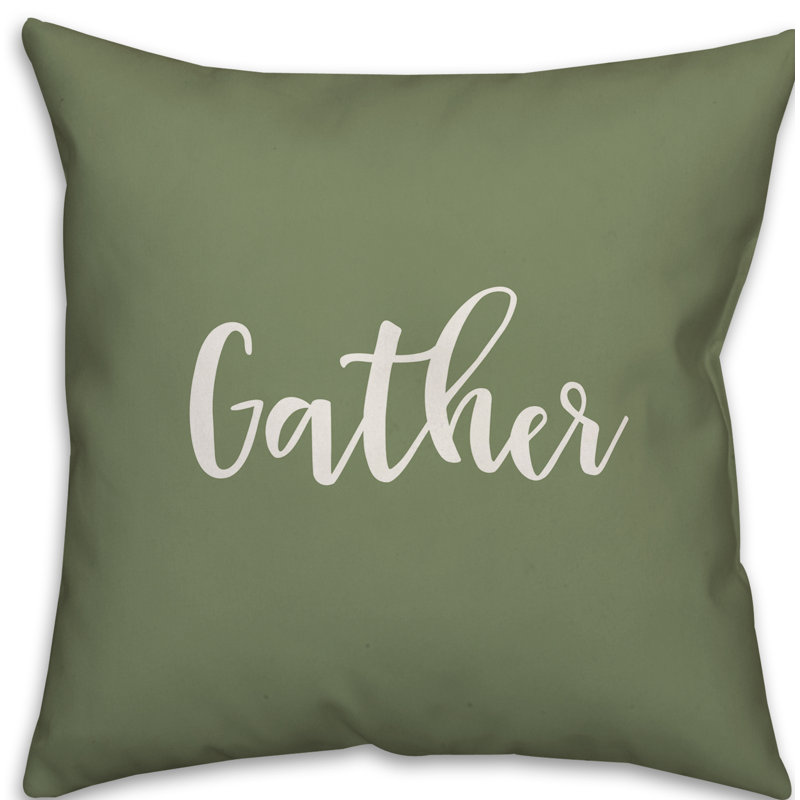 Reversible Throw Pillow, Green, Pillow Cover