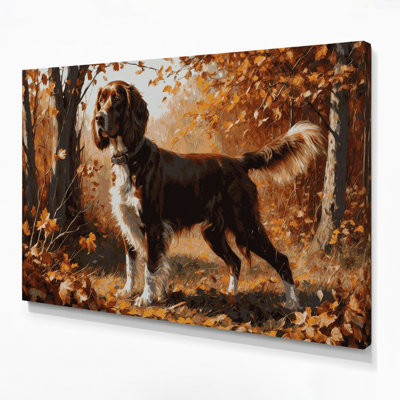 Dogs Irish Setter Black Canvas Wall Art