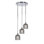 Empire 3 Light Stem Hung Cluster Pendalier With 7" Smoke Textured Glass