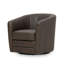 Fauteuil pivotant en cuir véritable de 45,7 cm de large avec dossier à coutures en canal-1715878222