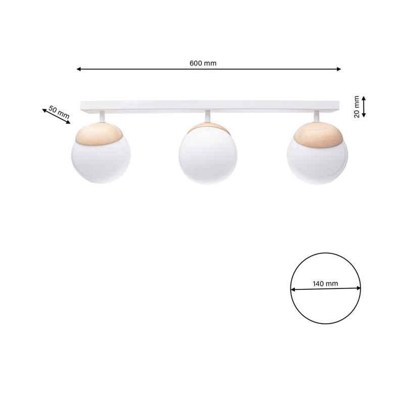 Parette Spotlight, White/Copper