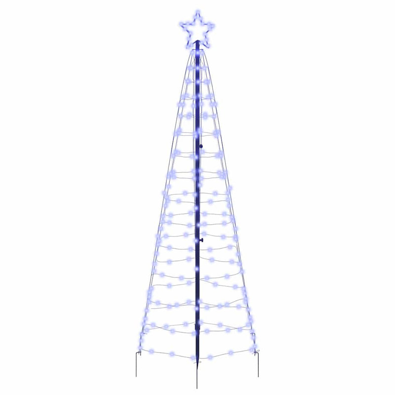  LED Christmas Tree with Ground Spikes 250 cm Iron, Blue