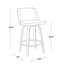 Tabouret de comptoir à hauteur fixe de 26 po avec pieds en bois cintré et repose-pieds rond Thea-1365734579-1382253055