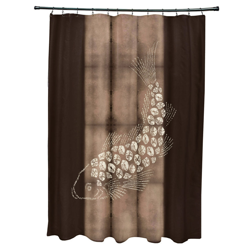 Rideau de douche simple Bince, Brun