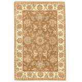 High-Quality Hand-Knotted Brown And Ivory Area Rug