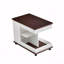 Table de bout avec roulettes, table d'appoint moderne multifonctionnelle avec plateau relevable, plateau tournant à 360 ° et espace de rangement