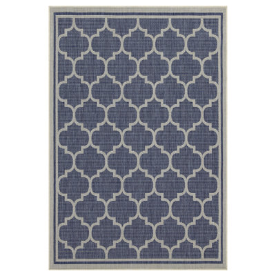 Pavillon de jardin bleu 5 pi 3 po X 7 pi 3 po Tapis intérieur / extérieur