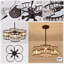 Lustre tambour 4 lumières à longueur réglable-723128352