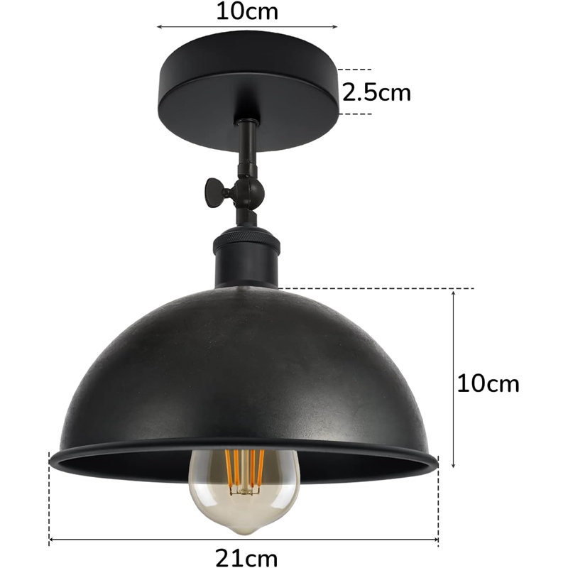 Semi Flush Mount, Dome 21cm