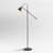 65" Black Metal And Marble Task Floor Lamp