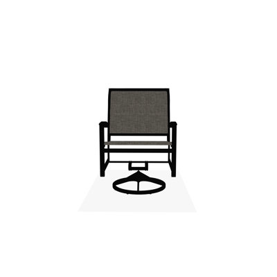 Chaise berçante pivotante à hauteur en aluminium avec accoudoirs en polymère de qualité marine Bazza