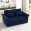 Canapé-lit avec causeuse Loveseat, dossier réglable bleu