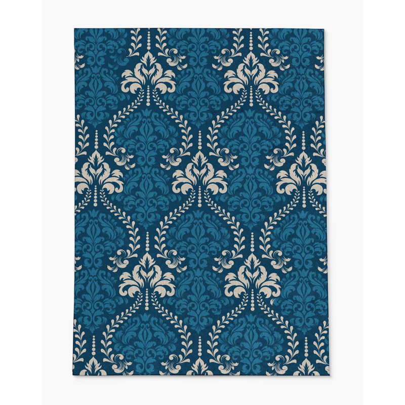 Tapis de chaise rectangulaire Novelle, L 36 po x L 60 po, Bleu
