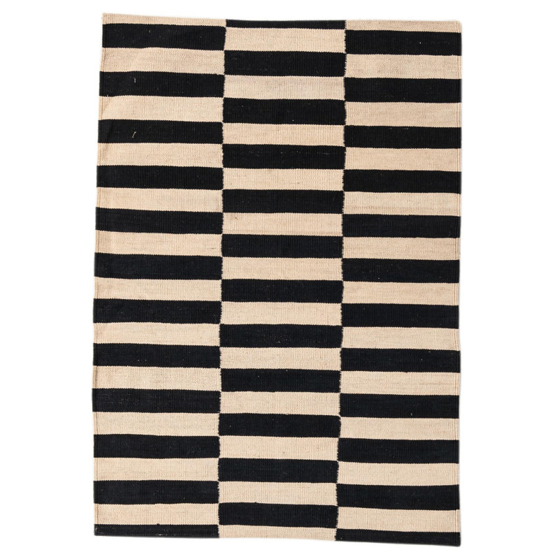 Tapis noir et blanc 3x4 Pinkerton