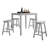 5-Piece Counter Height Set With Saddle Stools-767518246-767518244