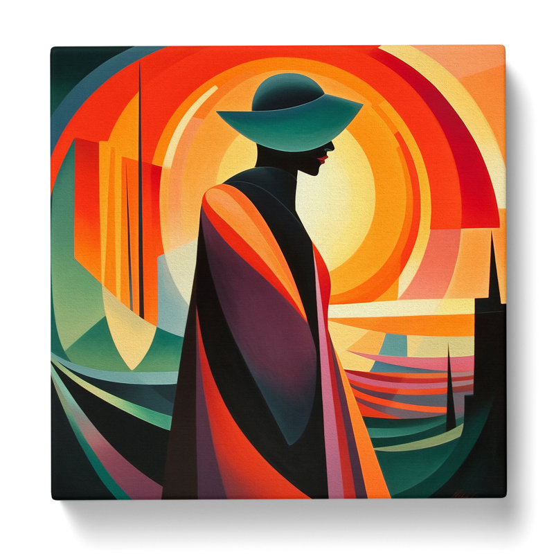 Sunset Expressionism No.1 - No Frame Print, 35cm H x 35cm W x 3cm D