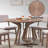 Seda Walnut Finish Round Dining Table
