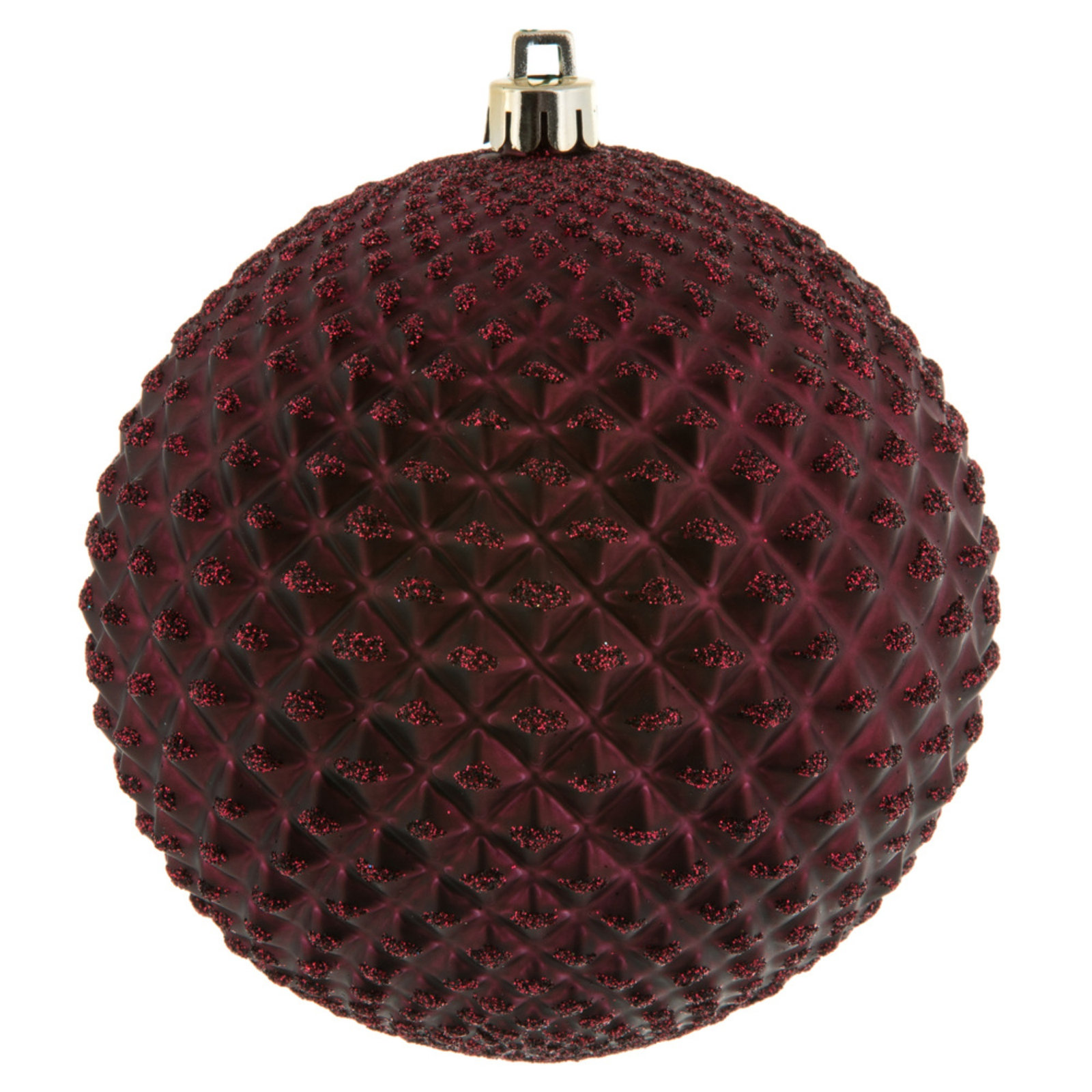 Shatterproof Bauble, 4" H x 4" W x 4" D, Dark Brown/Gold