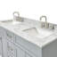 Ensemble de meuble-lavabo double 61 po Partham-2041430511