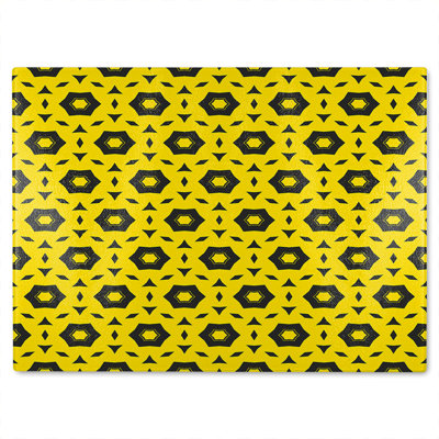 Geometric Pattern Glass Chopping Board