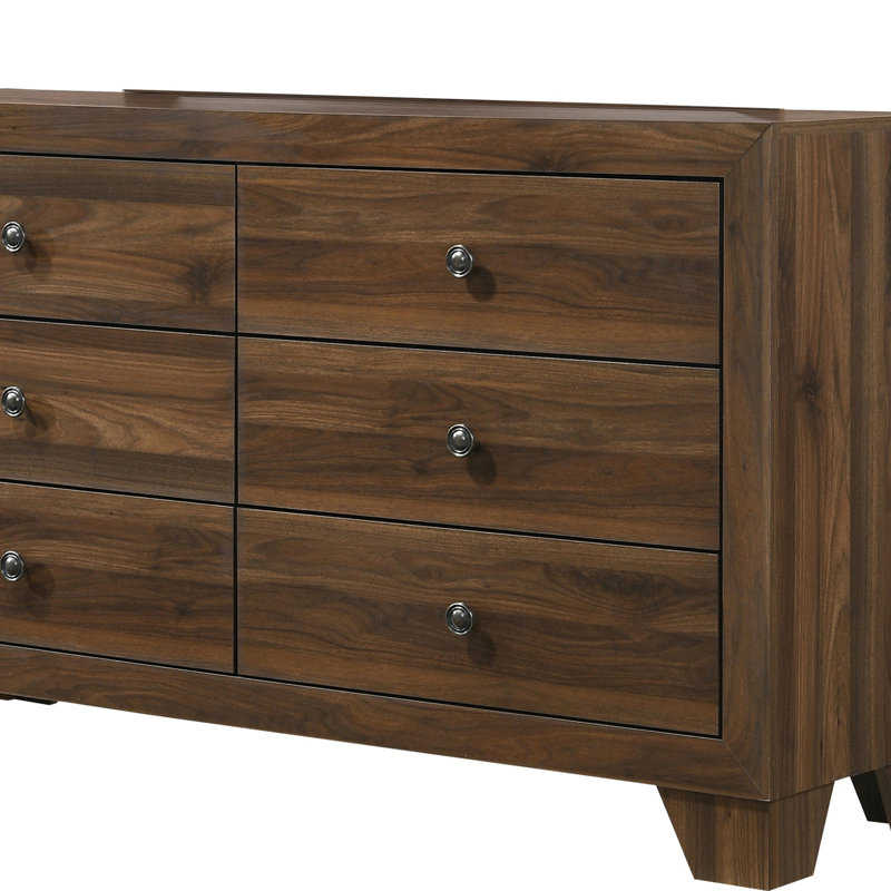 Leanne Solid Wood 58.3 " W 6 - Drawer Dresser
