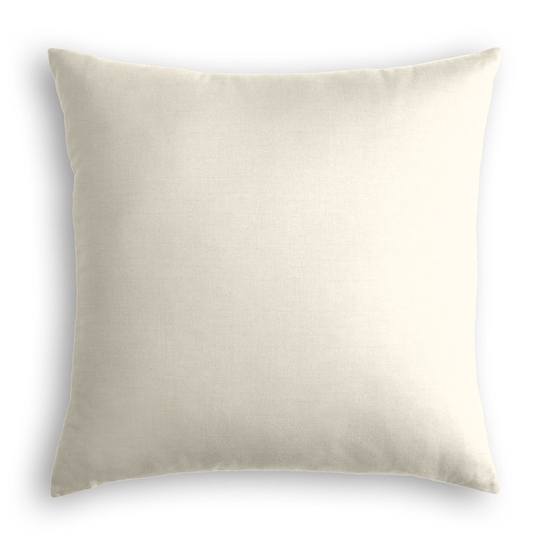 Coussin décoratif en lin , 20 po x 20 po, Blanc cassé